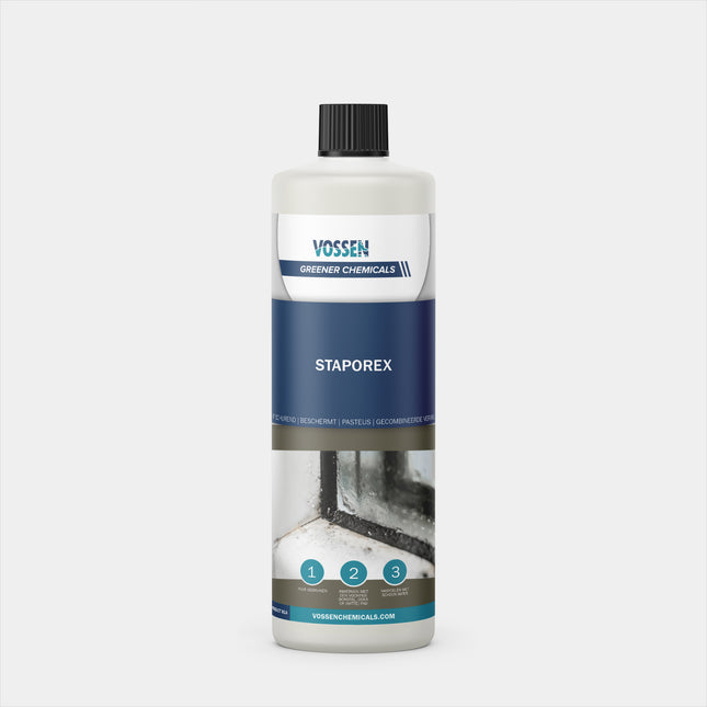 Staporex RVS reiniger en polish - Voor het verwijderen van hardnekkige vervuiling en aanslag op roestvrijstaal, porselein, tegelwerk, geverfde metalen, plastic, formica en glas.