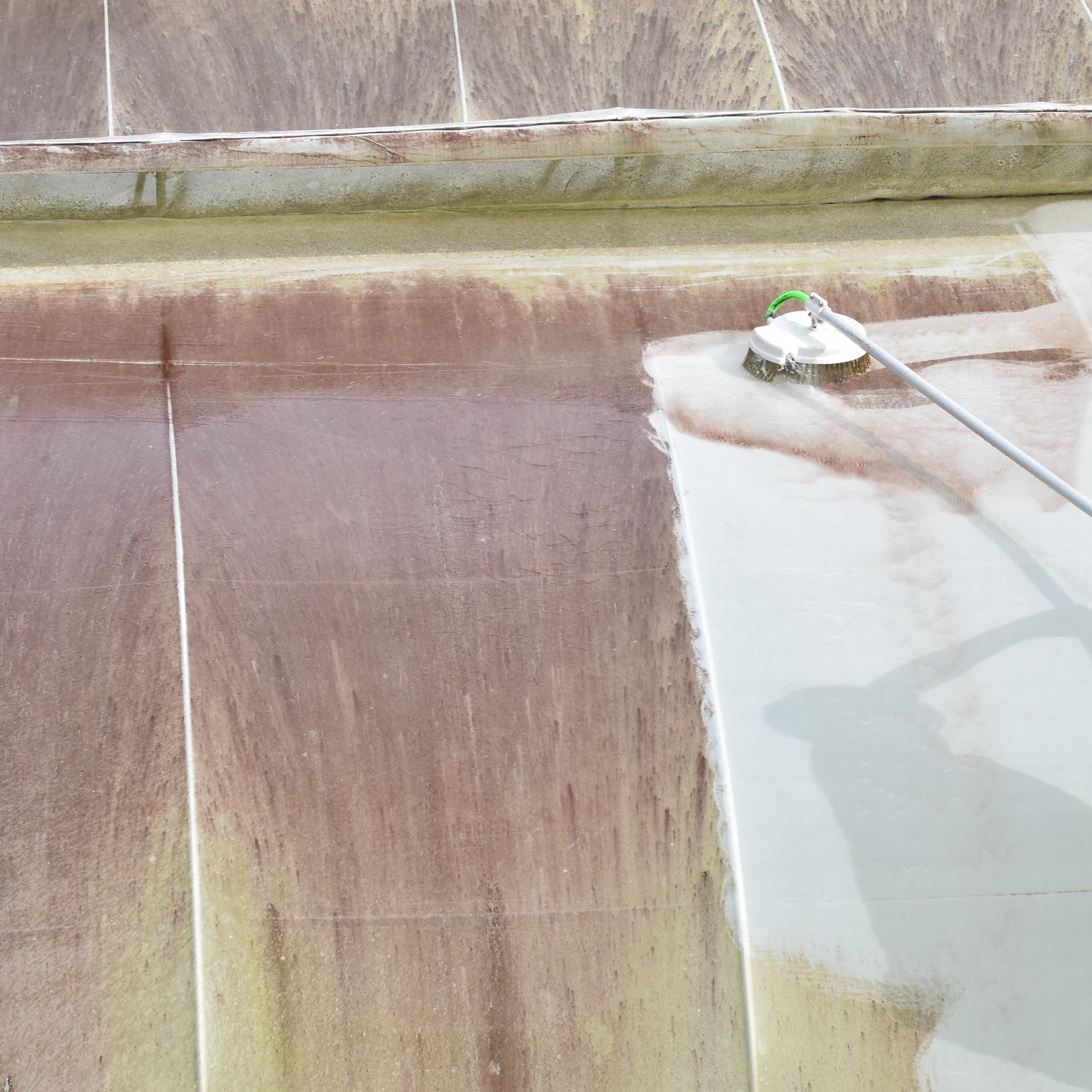 groene aanslag raam verwijderen